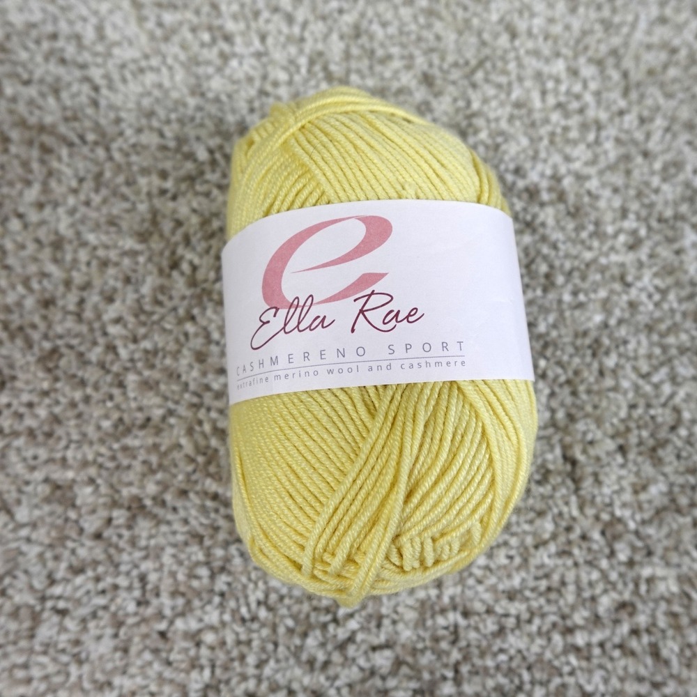 Ella Rae Cashmereno Sport Yarn Goldenrod 06 Merino Cashmere Blend 50g 137yds